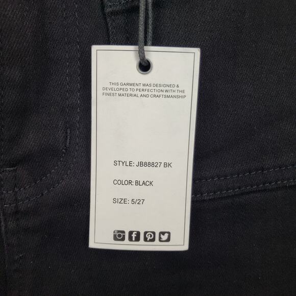 NWT JUDY BLUE Straight Fit Dark Wash Black Denim Jeans Size 5/27~ *Minor Flaw* - Picture 4 of 14